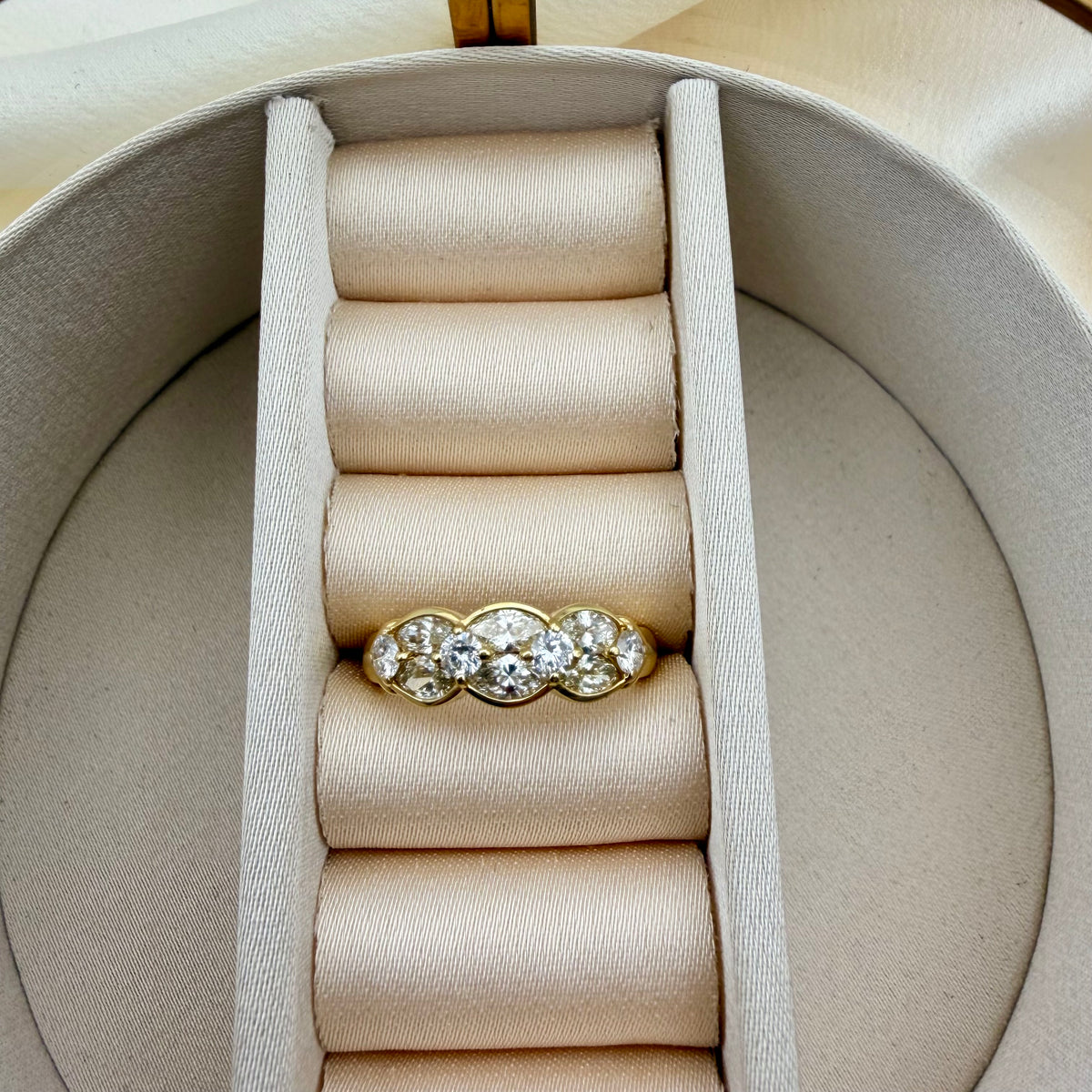 Sunshine and Rainbows ☀️ 🌈 (Vintage 18KT Yellow Gold 1.25 CTW Natural Diamond Band)
