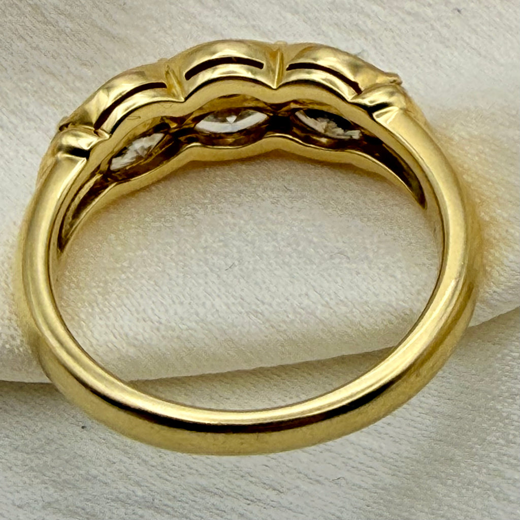 Sunshine and Rainbows ☀️ 🌈 (Vintage 18KT Yellow Gold 1.25 CTW Natural Diamond Band)