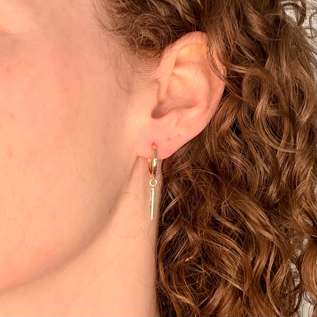 A Dagger in the Heart 💔🗡️ (Pre-loved 14KT Yellow Gold Blade Drop Earrings)